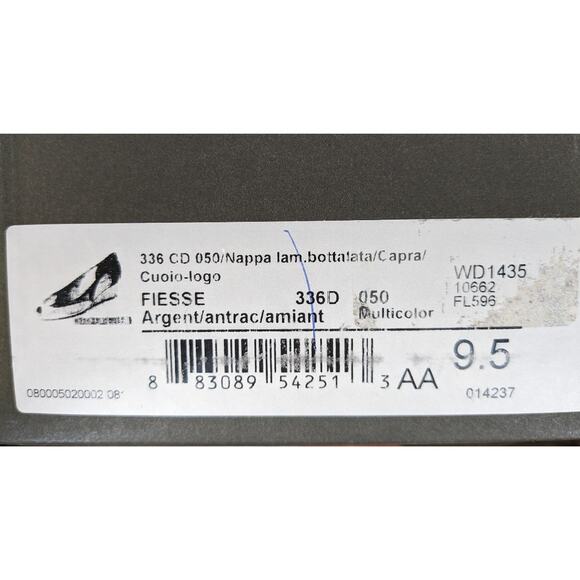 Bruno Magli Fiesse Wedge Heel Gray Color-Block Lambskin Leather Size 9.5 AA, NEW - Picture 10 of 10